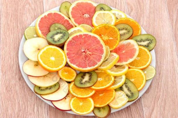 刨切的葡萄柚,柠檬,鹬鸵,<strong>橘子</strong>和橙