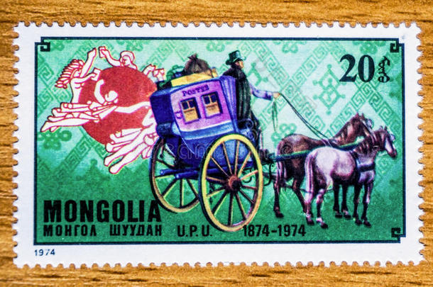 酿酒的蒙古邮费邮票