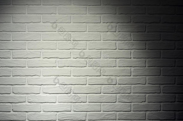白色的砖墙和光影响和阴影,抽象的后台
