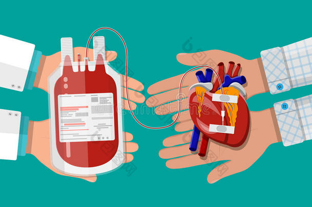 血袋和h和关于捐赠者和心