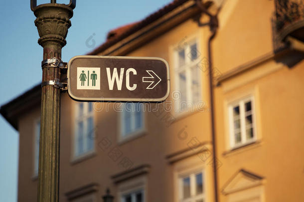 符号为一洗手间采用Pr一gue捷克人共和国大街