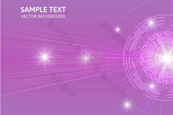 紫色的抽象的矢量背景数字的科技观念