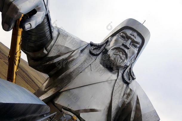 一雕像关于中国人可汗根格斯可汗