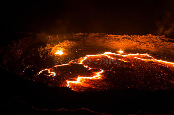 全景画EconomicRecoveryTaxAct经济恢复税法案浓啤酒火山火山口,熔化的熔岩,达纳基尔德布雷西