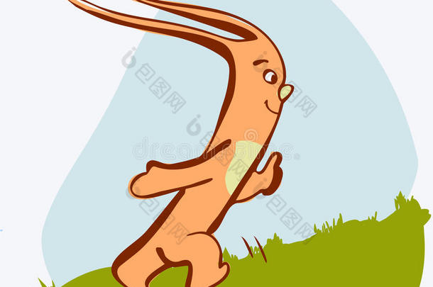 漫画漂亮的兔子向草