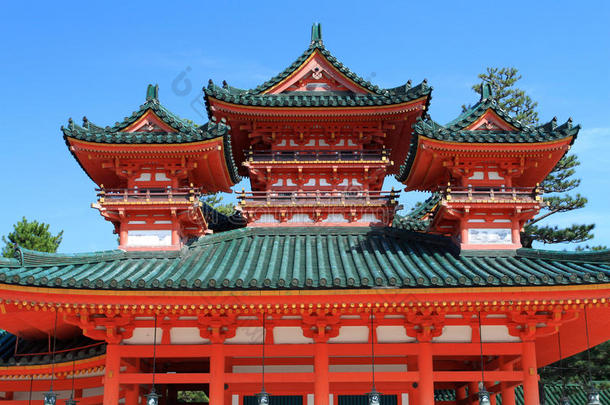 股份影像关于平安时代的圣地,京都,黑色亮漆
