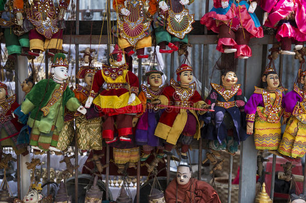 缅甸人木偶同样地旅行纪念品,缅甸