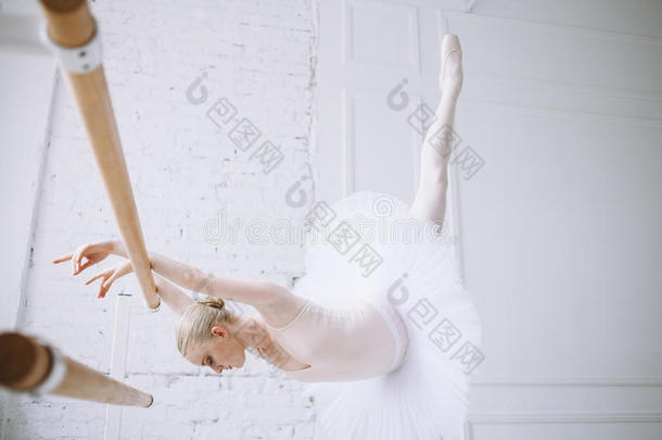 年幼的芭蕾舞女演员采用芭蕾舞班