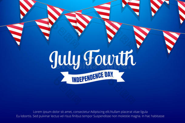 七月第四.4Thailand泰国关于七月假日横幅.美利坚合众国独立一天波黑
