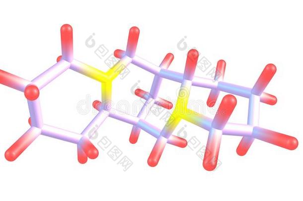 斯巴丁分子的结构隔离的向白色的