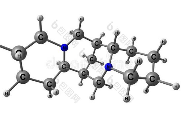 斯<strong>巴丁</strong>分子的结构隔离的向白色的