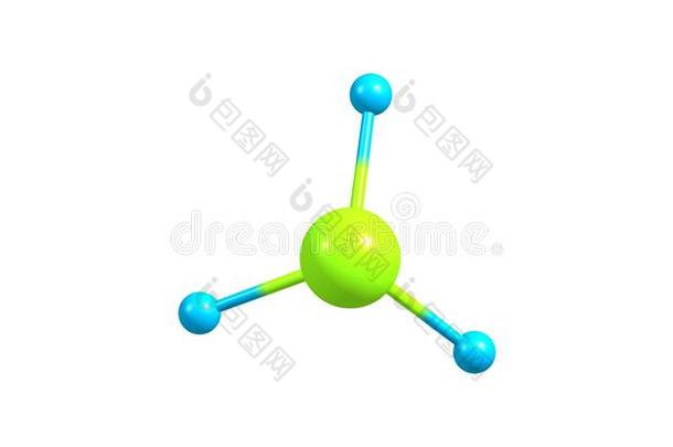 磷化氢分子的结构隔离的向白色的