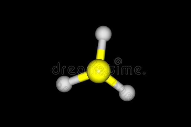 磷化氢分子的结构隔离的向黑的