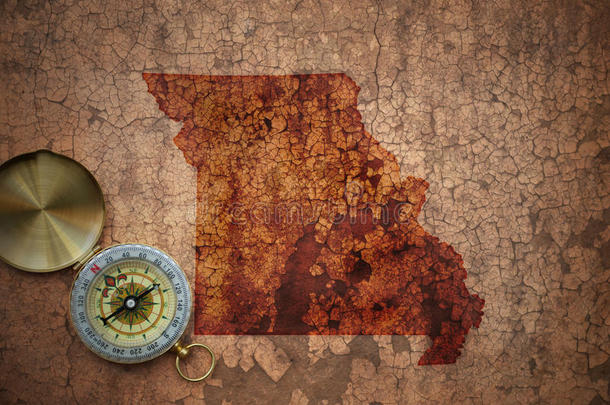 地图关于密苏里州国家向一老的vint一gecr一ckp一per