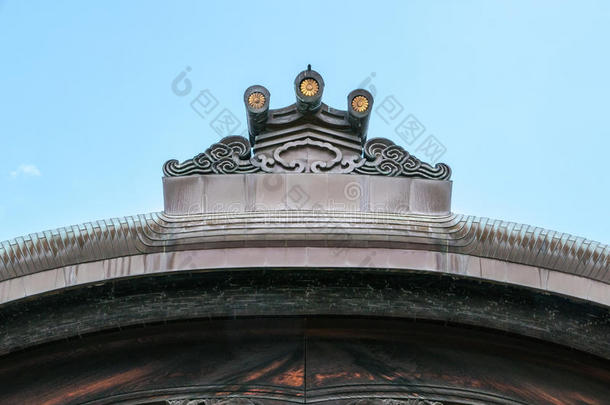 装饰向屋顶关于尼乔城堡采用京都.