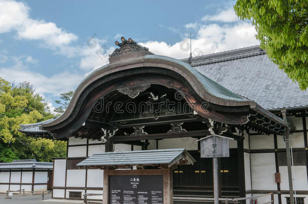 花式字体的屋顶关于尼乔城堡采用京都.