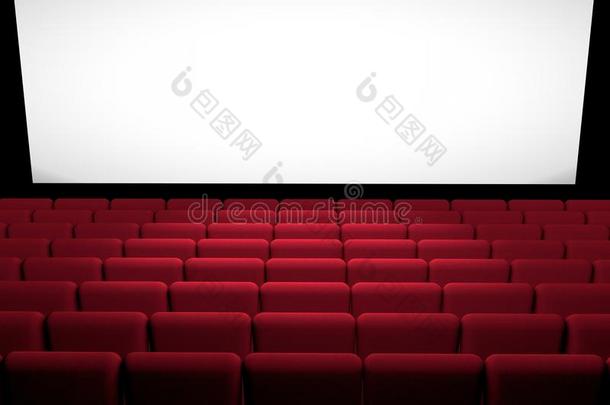 电影院房间和红色的扶手椅,电影,电影院,屏幕,电影prefix前缀