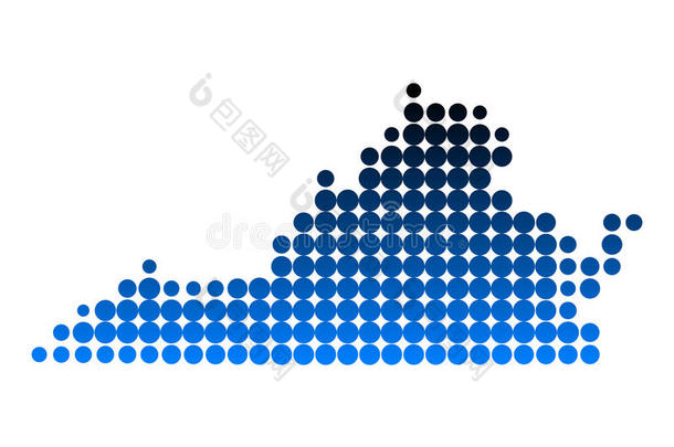 地图关于维吉尼亚