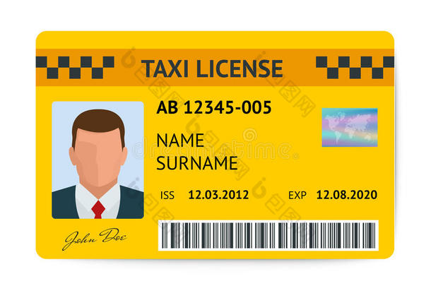 出租车同意象征矢量说明.文档出租车驾驶员是（be的三单形式
