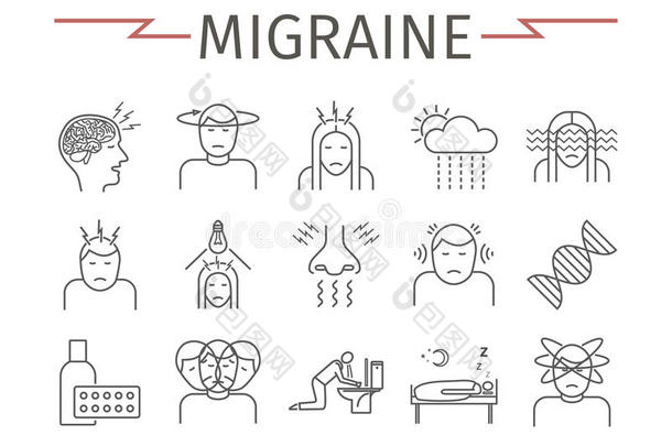 偏头痛信息图表.