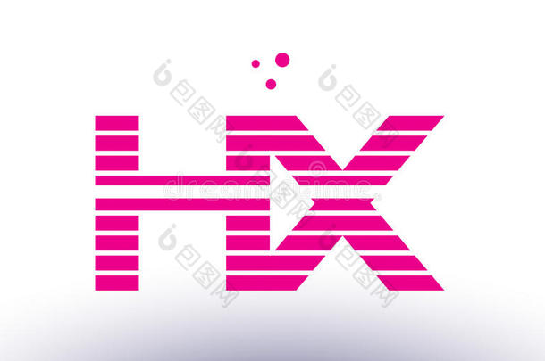 HX公司英语字母表的第8个字母字母x粉红色的<strong>紫色</strong>的线条条纹alp英语字母表的第8个字母abet信标识矢量圣殿骑士