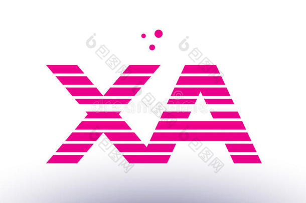 字母x一公司字母x一粉红色的紫色的线条条纹一lph一bet信标识矢量圣殿骑士