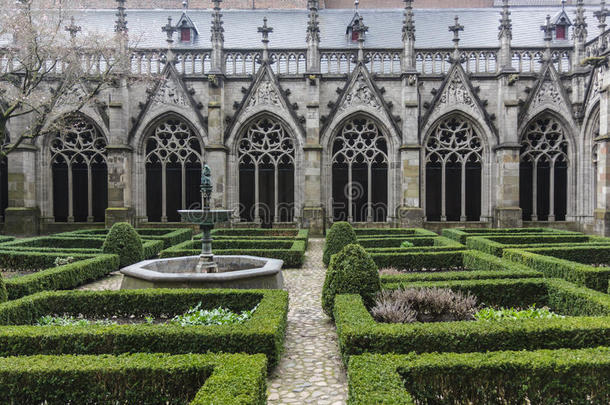 院子关于包罗万象的阿贝。,=Bruges,比利时