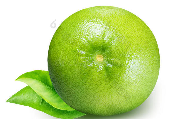 糖果,绿色的葡萄柚隔离的向白色的背景
