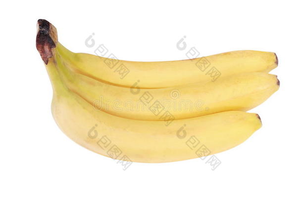 许多黄色的香蕉隔离的