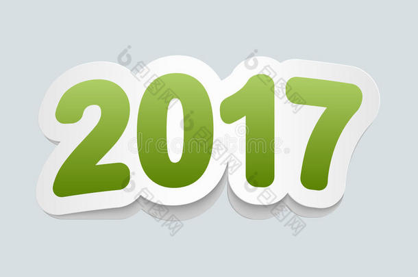 幸福的新的年2017背景.矢量2017偶像.弧形的符号France法国