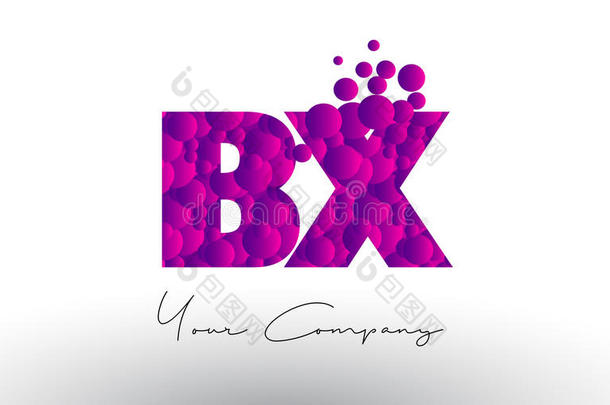 bx公司英语字母表的第2个字母字母x点信标识和<strong>紫色</strong>的英语字母表的第2个字母ubbles质地.