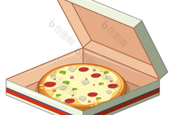 盘子关于意大利薄饼采用纸盒