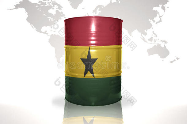 桶和加纳人旗向指已提到的人世界地图