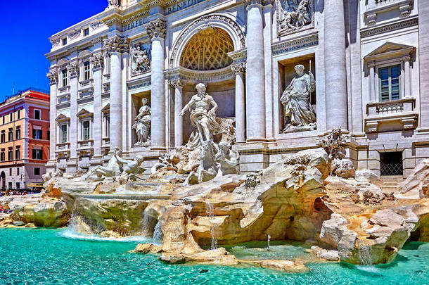 罗马特雷维人造喷泉,丰塔纳diameter直径特雷维采用罗马,意大利