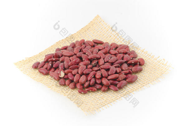 小豆豆隔离的向白色的背景&字母x28;豆,红色的,小豆&