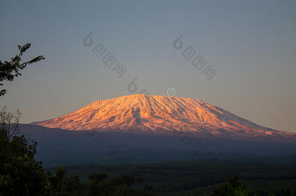 <strong>乞力马扎罗山</strong>山在日落