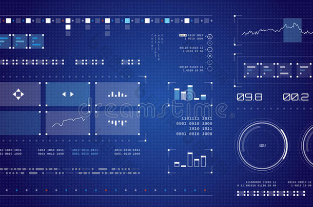 未来的用户界面.宇宙飞船屏幕原理放置.信息<strong>通报</strong>