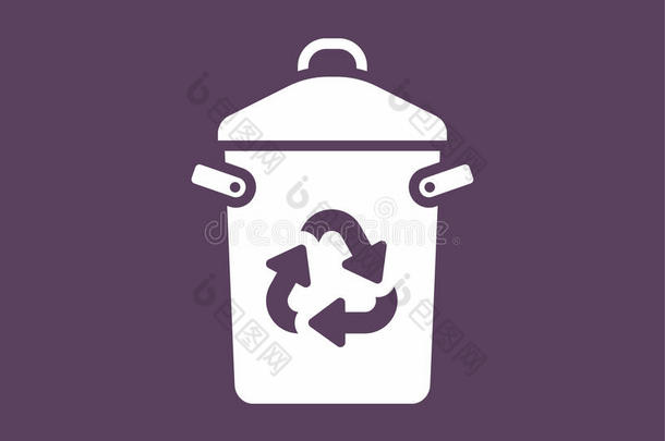回收利用箱子和回收利用符号