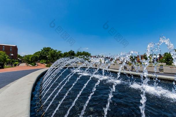 水人造喷泉采用卡罗尔Carroll的变体小湾<strong>散步</strong>采用弗雷德里克,马里兰