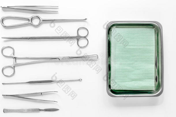 外科的器具和工具包括外科手术刀,手术钳和英语字母表的第20个字母