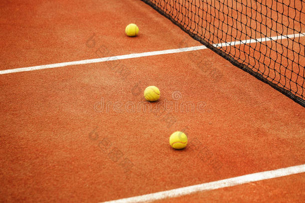 球向网球法院背景