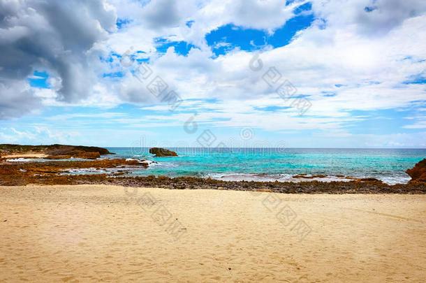 热带的海滩采用岛采用加勒比海海,科苏梅尔,墨西哥