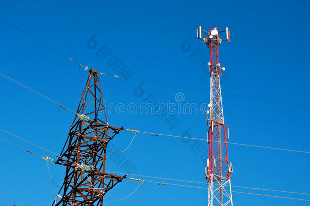 细胞触角,传送者.telecommunicationtelevision电视机无线电可移动的塔反对