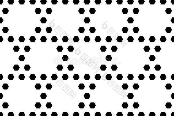 几何学的无缝的模式,单色画六角形的格子
