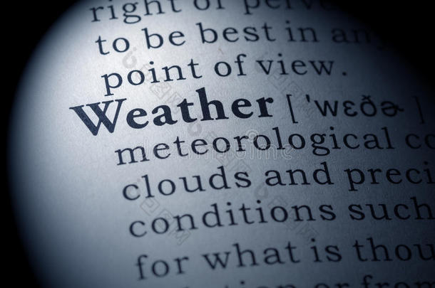 词典定义关于天气