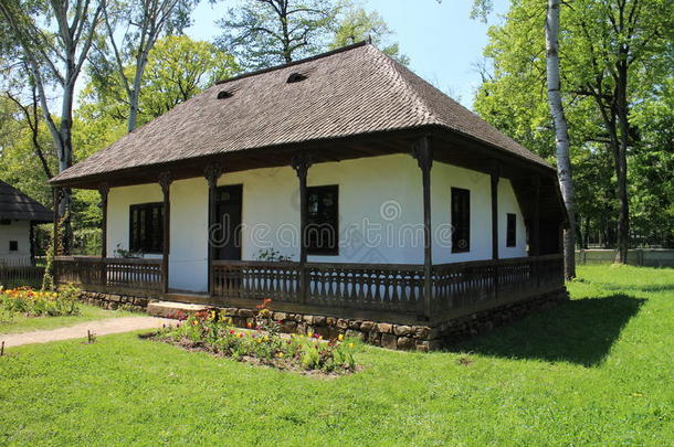 房屋和鹅卵石屋顶采用Dimyrias和Dmitry品味世界国家的村民穆苏