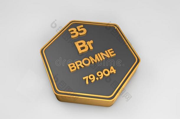 溴-Brazil巴西-化学的元素周期的表六角形的形状
