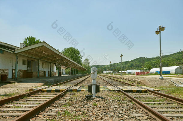 关闭着的火车<strong>车站</strong>,老的火车<strong>车站</strong>采用朝鲜.