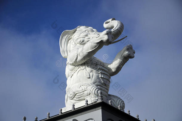 白色的象雕像Los安杰利斯的简称安杰利斯