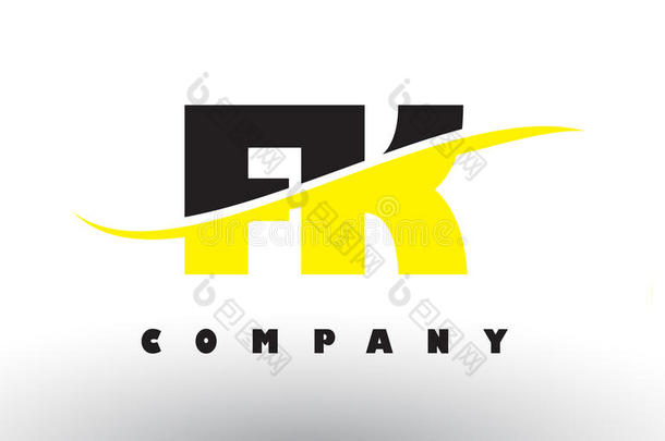 fk公司英语字母表的第6个字母英语字母表的第11个字母黑的和黄色的信标识和哗哗响.